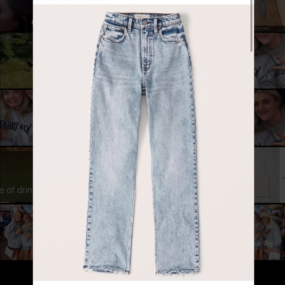 Abercrombie 90s Ultra High Rise Acid Wash